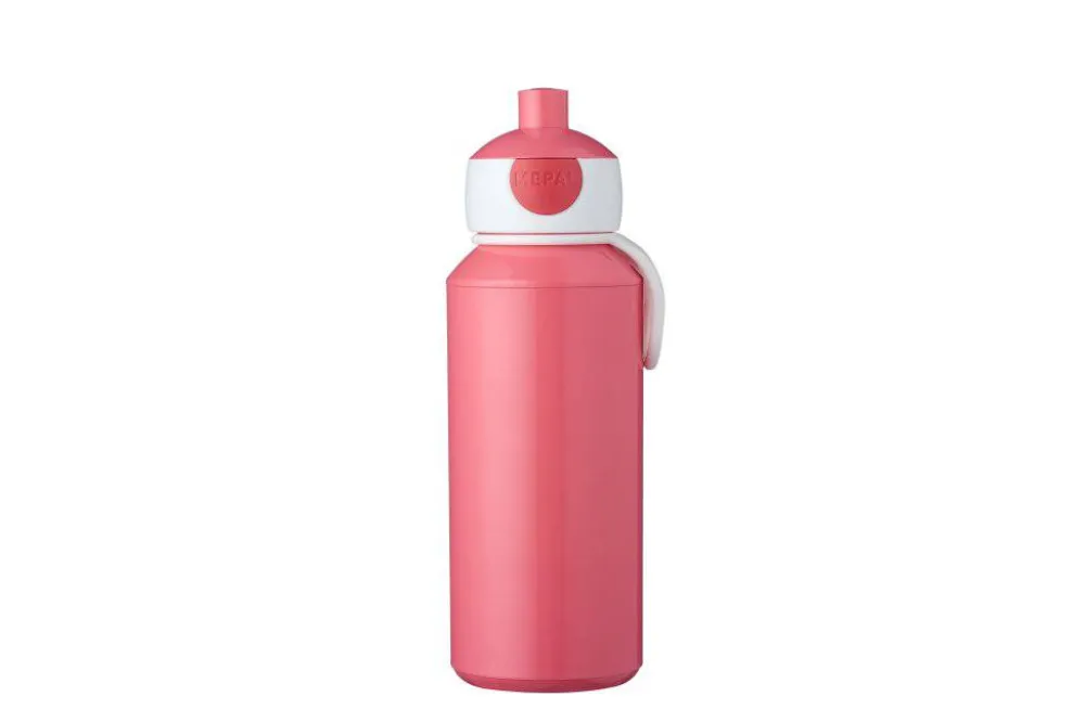 Mepal Botella Pop-up Campus 400 ml Pink ·* Botellas De Agua De Plástico|Botellas De Agua Para El Cole·Botellas De Plástico