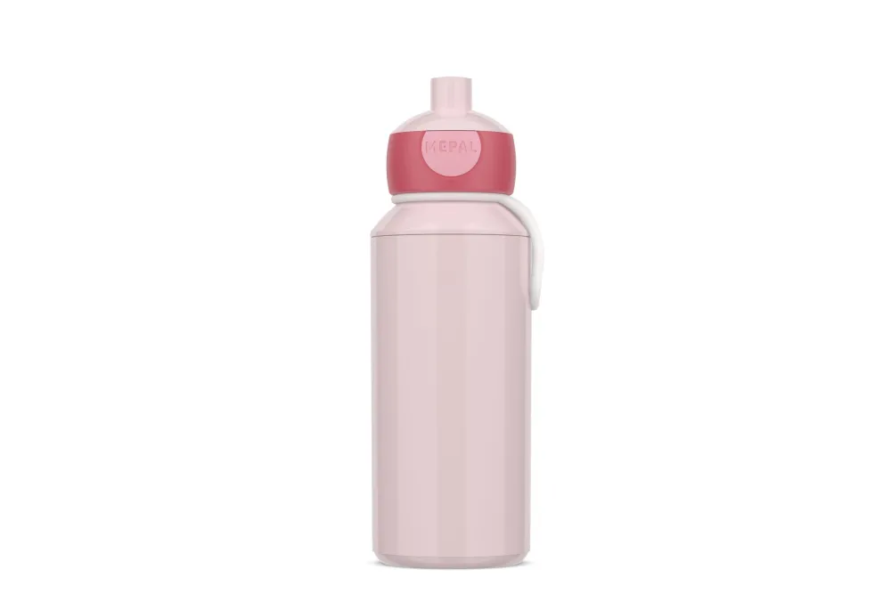 Mepal Botella Pop-up Campus 400 ml Rosa claro ·* Botellas De Agua De Plástico|Botellas De Agua Para El Cole·Botellas De Plástico