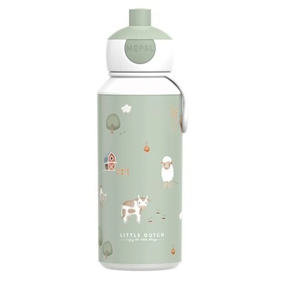 Mepal Botella Pop-up Campus 400 ml Pequeña Granja ·* Botellas De Agua De Plástico|Botellas De Agua Para El Cole·Botellas De Plástico