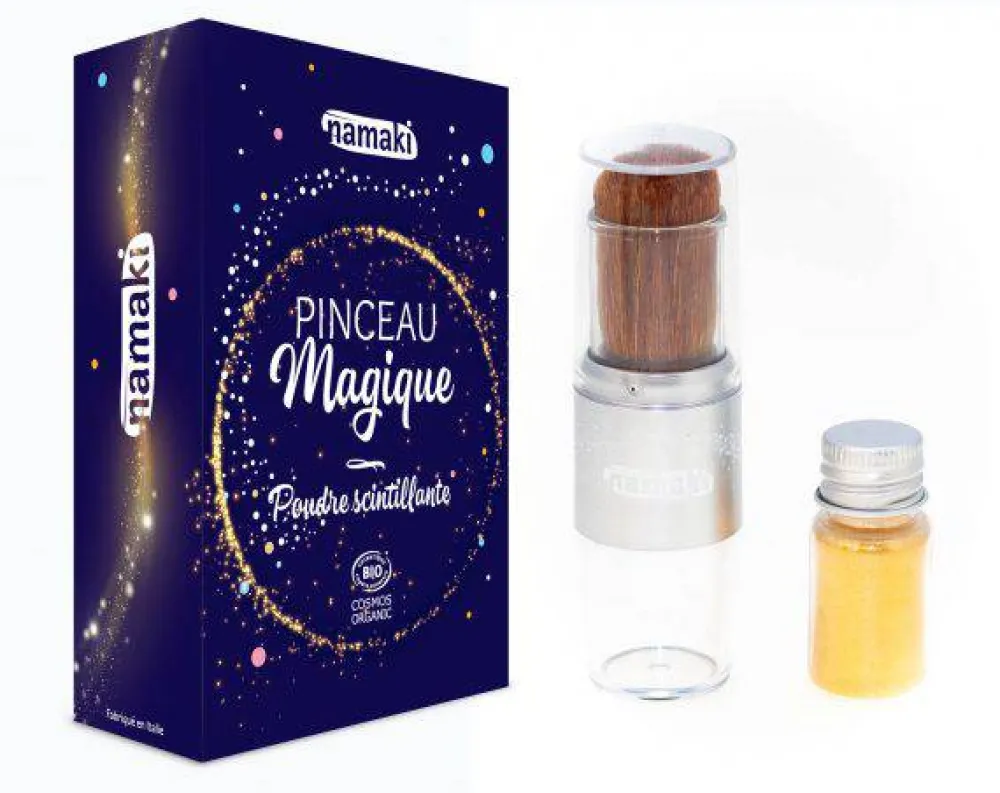 Namaki Brocha & Polvos Brillantes Dorado ·*Niños Pintura Facial Para Niños Y Niñas|Disfraces Infantiles