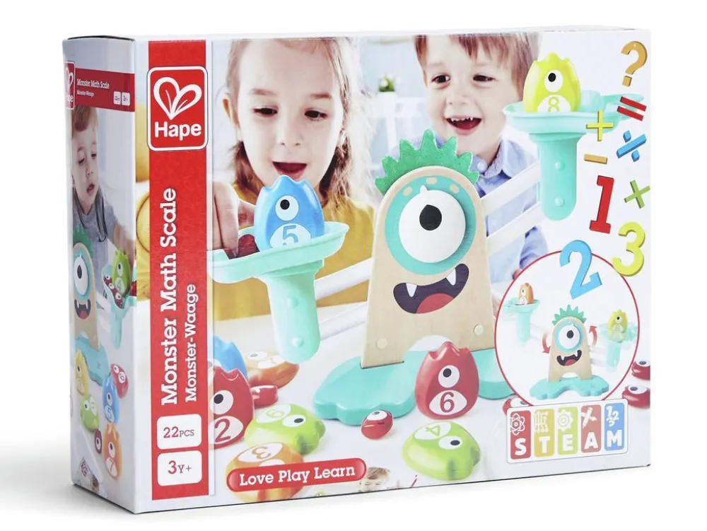 Hape Báscula Matemática Monstruosa ·*Niños Juguetes Waldorf|Juguetes Montessori