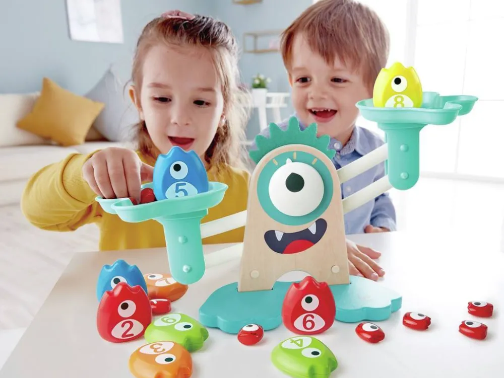 Hape Báscula Matemática Monstruosa ·*Niños Juguetes Waldorf|Juguetes Montessori
