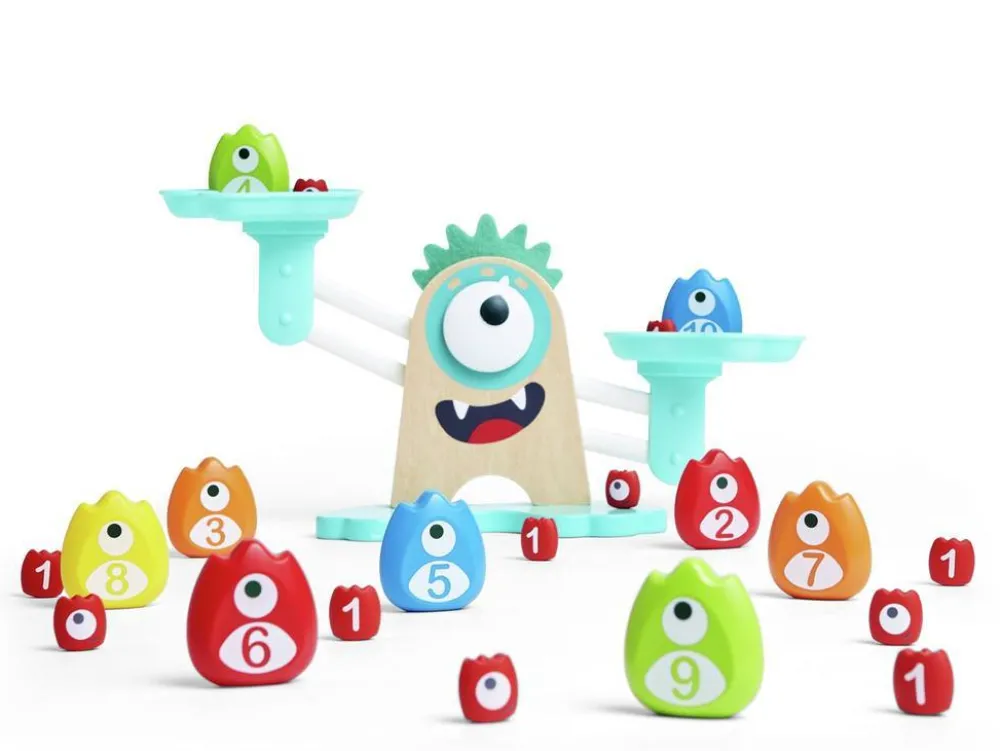 Hape Báscula Matemática Monstruosa ·*Niños Juguetes Waldorf|Juguetes Montessori