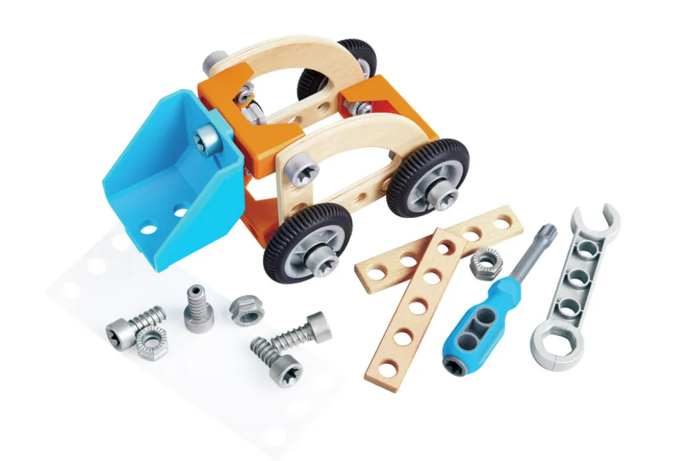 Hape Build, "n" Drive Car Set ·*Niños Herramientas De Juguete|Banco De Herramientas De Juguete