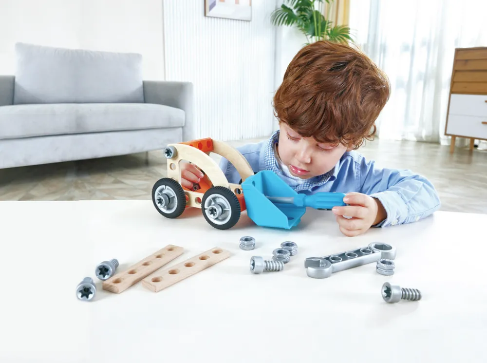 Hape Build, "n" Drive Car Set ·*Niños Herramientas De Juguete|Banco De Herramientas De Juguete