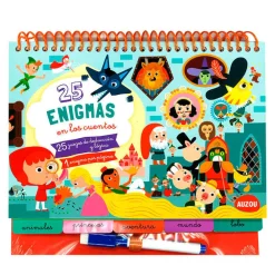 Auzou Busca y Encuentra. 25 enigmas en los cuentos*Niños Libros Busca Y Encuentra|Juegos De Viaje