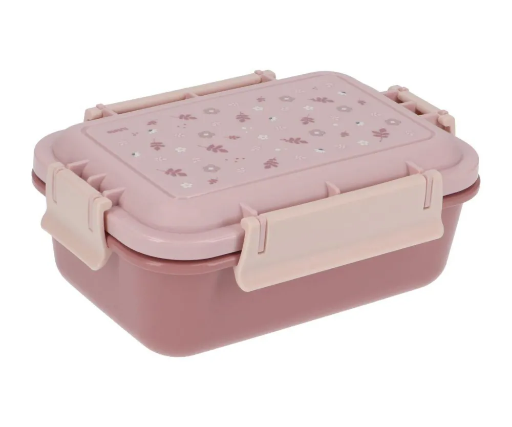Tutete Caja Almuerzo Bento Leaves Pink* Cajas De Almuerzo Infantil·Con Compartimentos