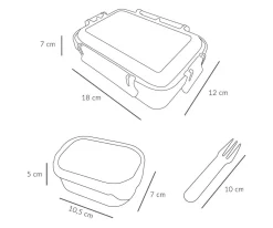 Tutete Caja Almuerzo Bento Little Red* Cajas De Almuerzo Infantil·Con Compartimentos