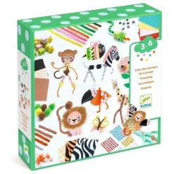 Djeco Caja Creativa Crea animales de la Jungla ·*Niños Kit De Manualidades