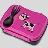 Carl Oscar Caja de Almuerzo N'ice Box Kids Vaca Purple ·* Cajas De Almuerzo Infantil·Tuppers Fresquitos|Cajas De Almuerzo Infantil·Con Compartimentos