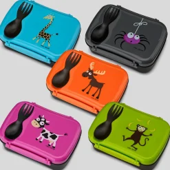 Carl Oscar Caja de Almuerzo N'ice Box Kids Mono Lime ·* Cajas De Almuerzo Infantil·Tuppers Fresquitos|Cajas De Almuerzo Infantil·Con Compartimentos