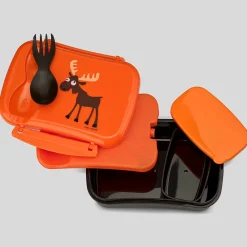 Carl Oscar Caja de Almuerzo N'ice Box Kids Reno Naranja ·* Cajas De Almuerzo Infantil·Tuppers Fresquitos|Cajas De Almuerzo Infantil·Con Compartimentos