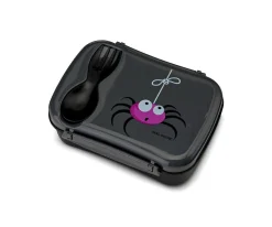 Carl Oscar Caja de Almuerzo N'ice Box Kids Araña Grey ·* Cajas De Almuerzo Infantil·Tuppers Fresquitos|Cajas De Almuerzo Infantil·Con Compartimentos