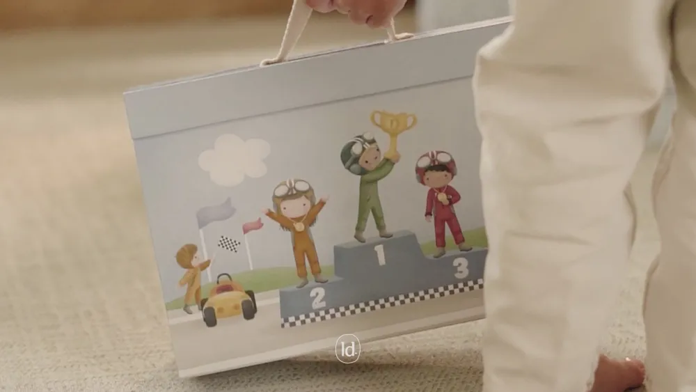 Little Dutch Caja de juego con Pista de Carreras ·*Niños Coches De Madera De Juguete Para Bebés|Coches De Juguete Para Bebés
