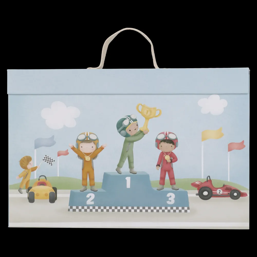 Little Dutch Caja de juego con Pista de Carreras ·*Niños Coches De Madera De Juguete Para Bebés|Coches De Juguete Para Bebés