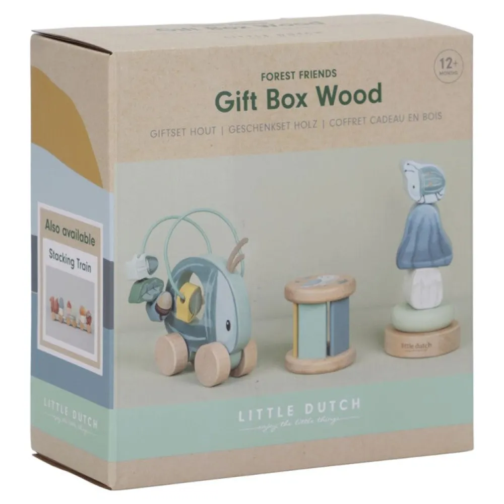 Little Dutch Caja regalo madera Forest Friends ·*Niños Juguetes Waldorf|Juguetes Montessori