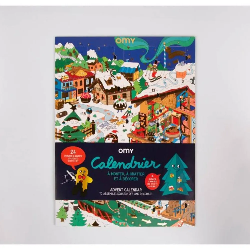 Omy Calendario de adviento con pegatinas*Niños Kits Manualidades Navidad