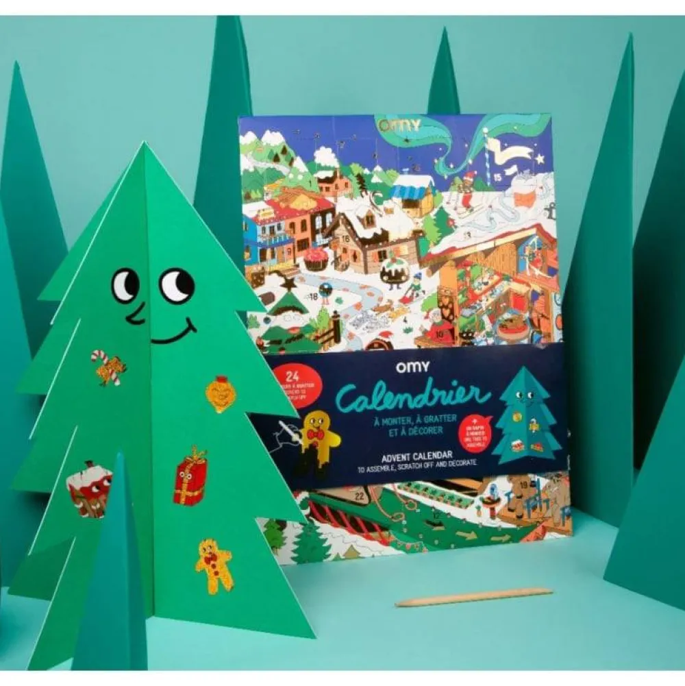 Omy Calendario de adviento con pegatinas*Niños Kits Manualidades Navidad