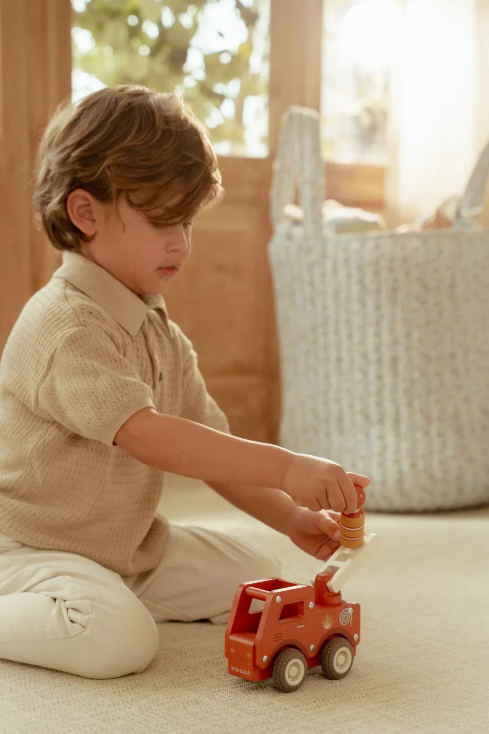 Little Dutch Camión de Bomberos FSC ·*Niños Coches De Madera De Juguete Para Bebés|Coches De Juguete Para Bebés
