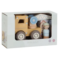 Little Dutch Camión Grúa FSC ·*Niños Coches De Madera De Juguete Para Bebés|Coches De Juguete Para Bebés