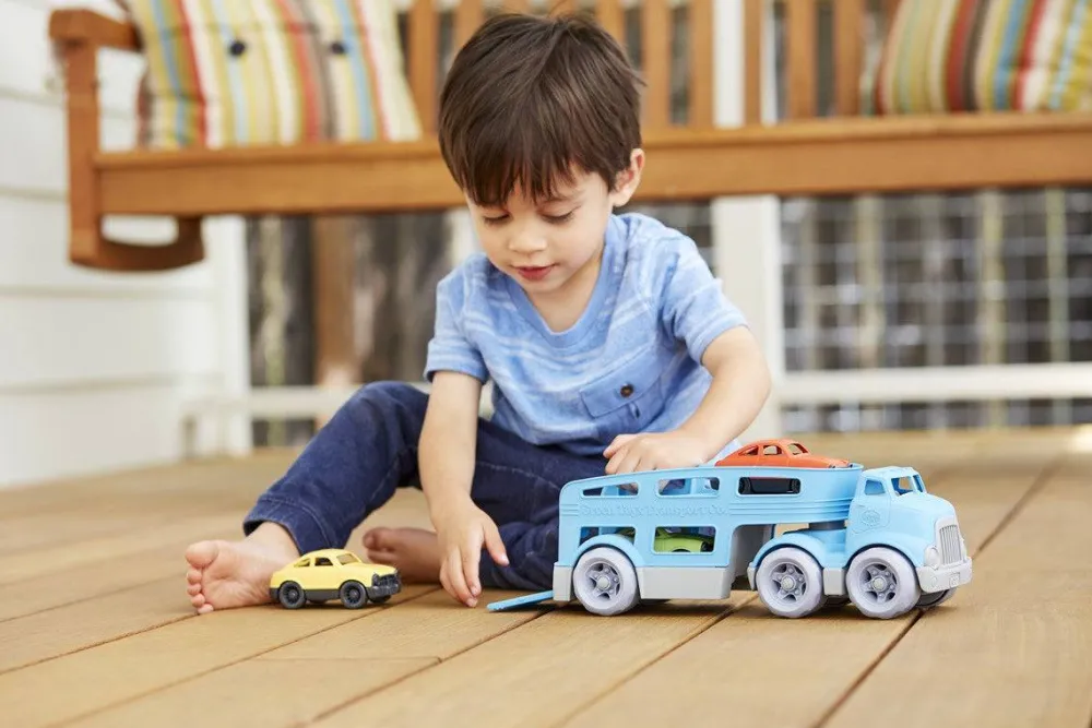 Green Toys Camión Transporte de Coches*Niños Coches De Juguete Para Bebés