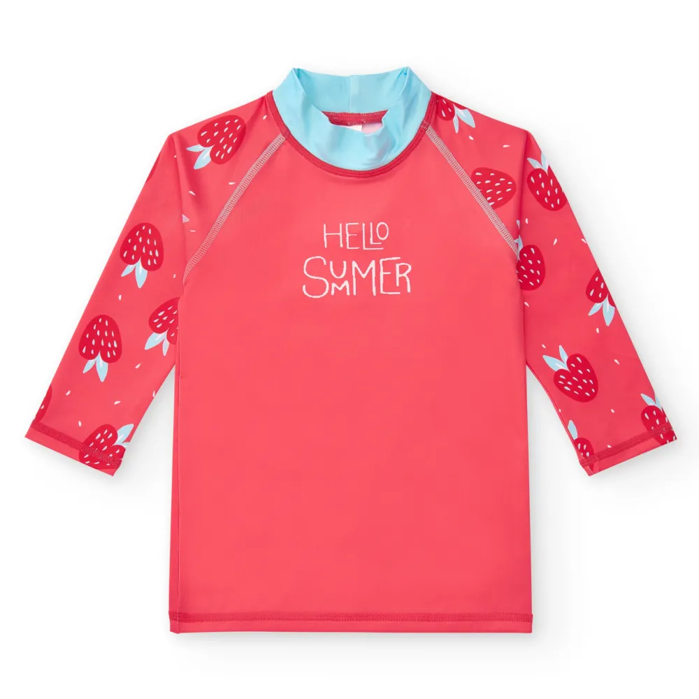 BTBOX Camiseta Manga Larga · Strawberries* Camisetas De Bebé Con Protección Solar