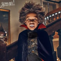 Souza Capa de Drácula + dientes · 4-8 años*Niños Disfraces Infantiles