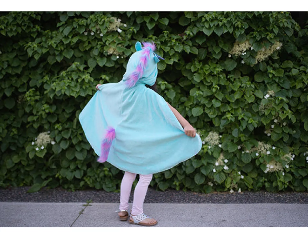 Great Pretenders Capa Reversible Dragon y Unicornio Blue · 5-6 años*Niños Disfraces Infantiles