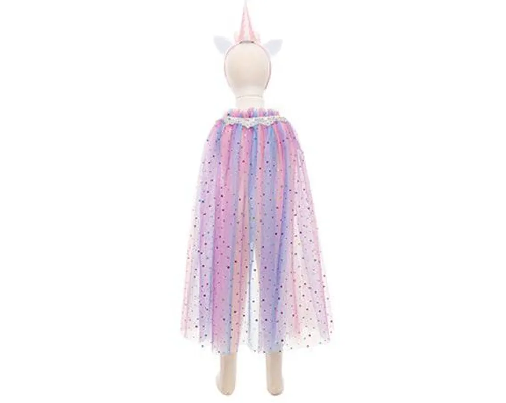 Great Pretenders Capa y diadema Unicornio Arcoiris · 4-6 años*Niños Disfraces Infantiles