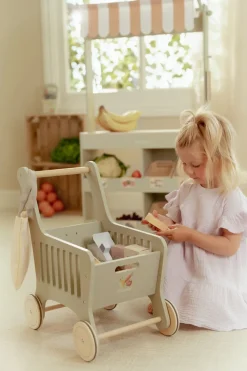 Little Dutch Carrito de la Compra FSC ·*Niños Cocinas De Madera Y Accesorios Juguete|Juguetes Waldorf