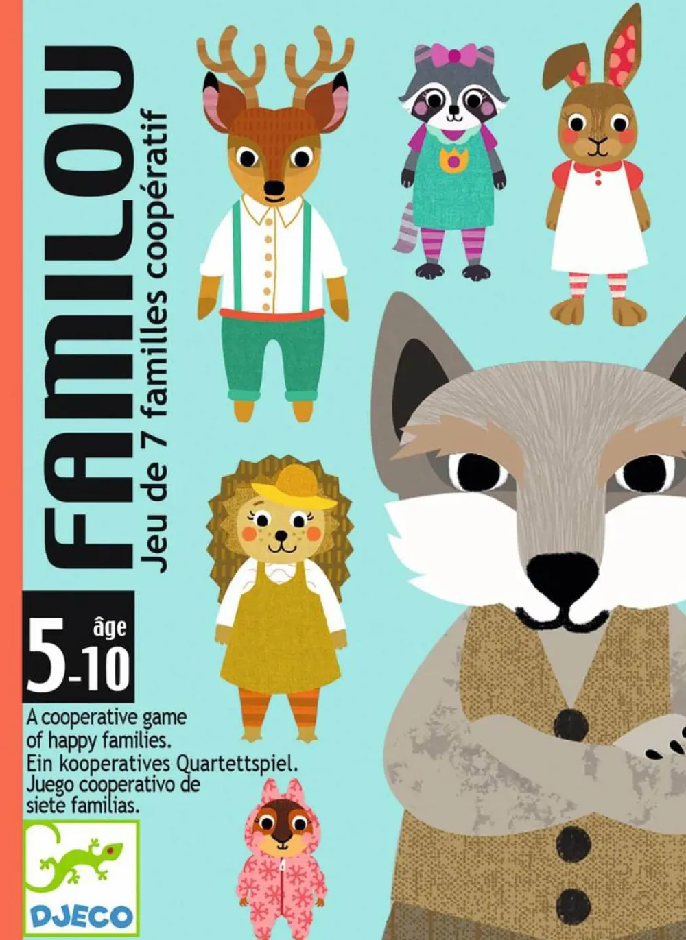 Djeco Cartas Familou ·*Niños Djeco|Juegos De Mesa De Viaje
