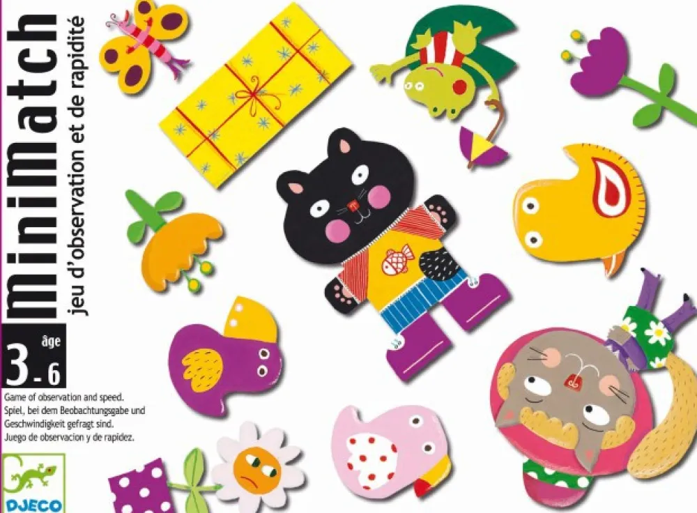Djeco Cartas MiniMatch ·*Niños Djeco|Juegos De Mesa De Viaje