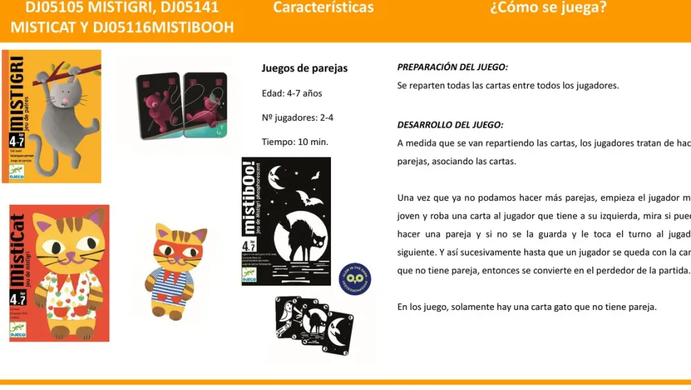 Djeco Cartas Mistigri ·*Niños Djeco|Juegos De Mesa De Viaje