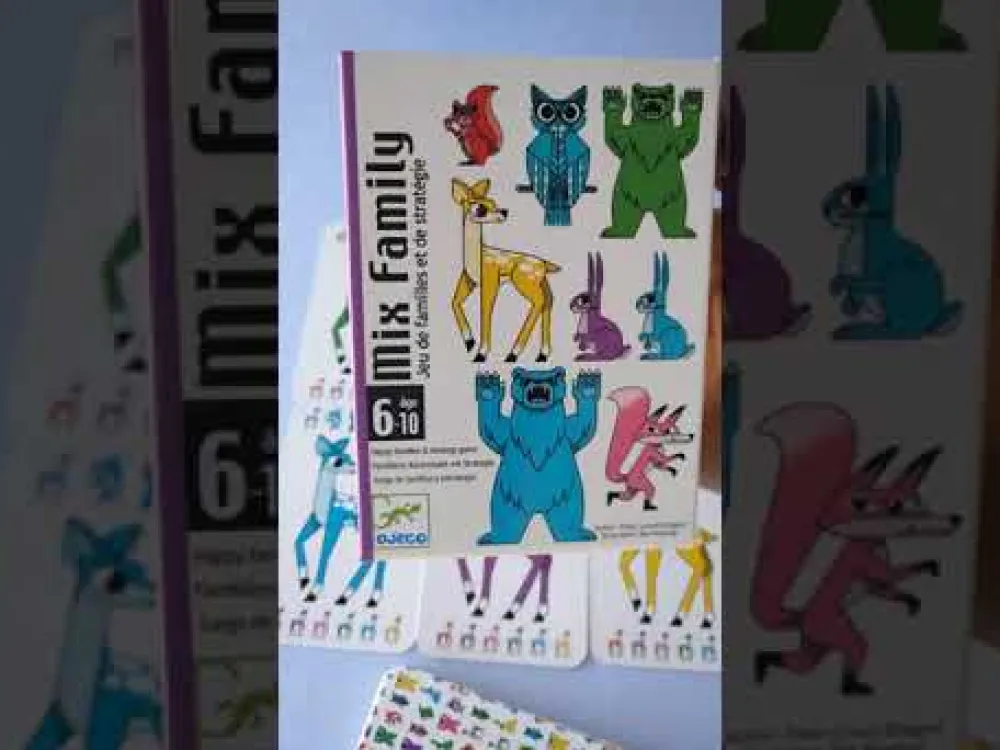 Djeco Cartas Mix Family ·*Niños Djeco|Juegos De Mesa De Viaje
