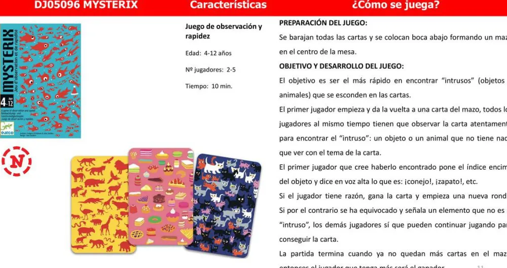 Djeco Cartas Mysterax ·*Niños Djeco|Juegos De Mesa De Viaje