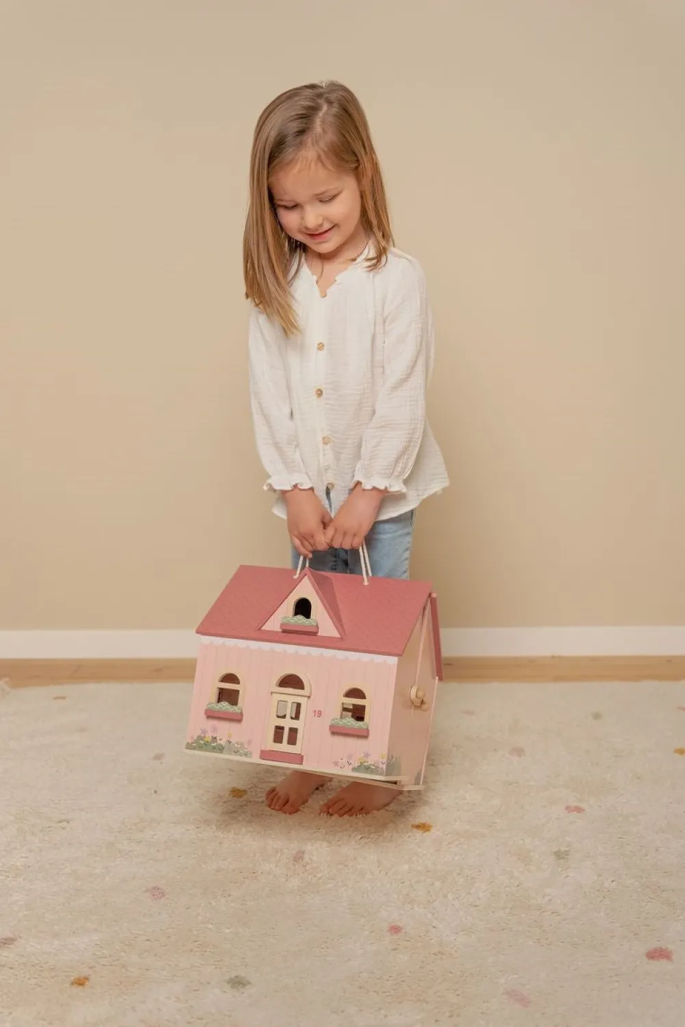 Little Dutch Casa de Muñecas Madera Portátil ·*Niños Casas De Muñecas|Juguetes Waldorf