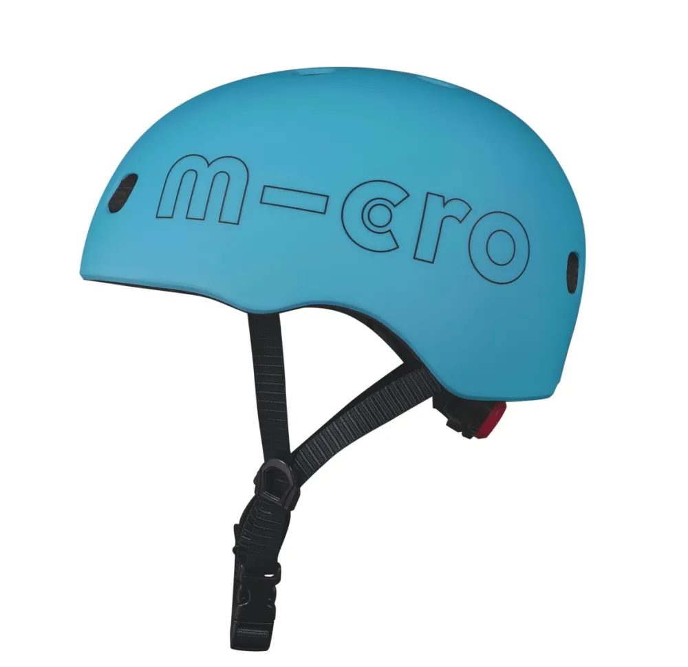 Micro Casco Azul Océano Luz Led - Talla M*Niños Cascos De Bici Para Niños Y Niñas|Patinetes Infantiles
