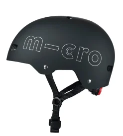 Micro Casco Negro Luz Led*Niños Cascos De Bici Para Niños Y Niñas|Patinetes Infantiles