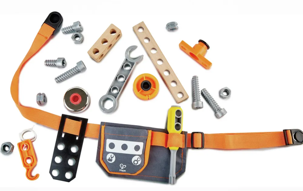 Hape Cinturón de Herramientas Científicas ·*Niños Herramientas De Juguete|Banco De Herramientas De Juguete