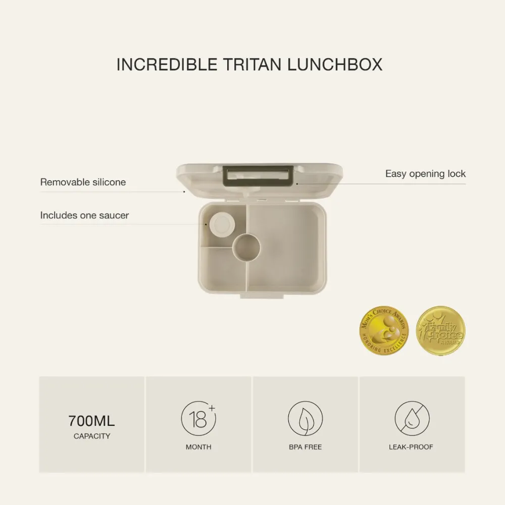 Citron Caja Almuerzo mediana de tritán Dino* Cajas De Almuerzo Infantil·Con Compartimentos