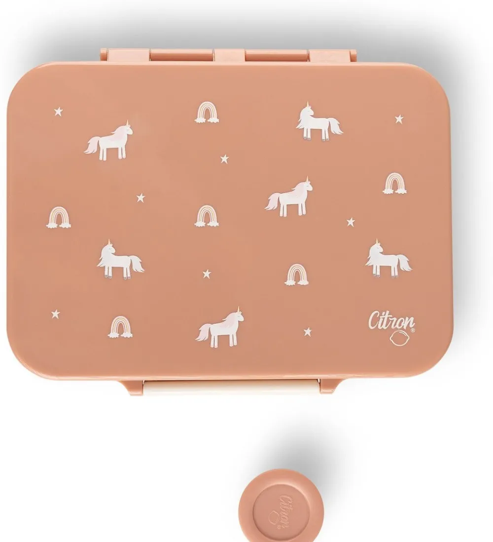 Citron Caja Almuerzo mediana de tritán unicornio* Cajas De Almuerzo Infantil·Con Compartimentos