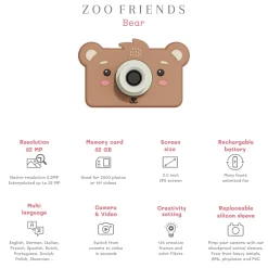The Zoofamily Cámara Fotográfica Zoo Friends Bear ·*Niños Cámaras Infantiles