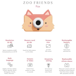 The Zoofamily Cámara Fotográfica Zoo Friends Fox ·*Niños Cámaras Infantiles