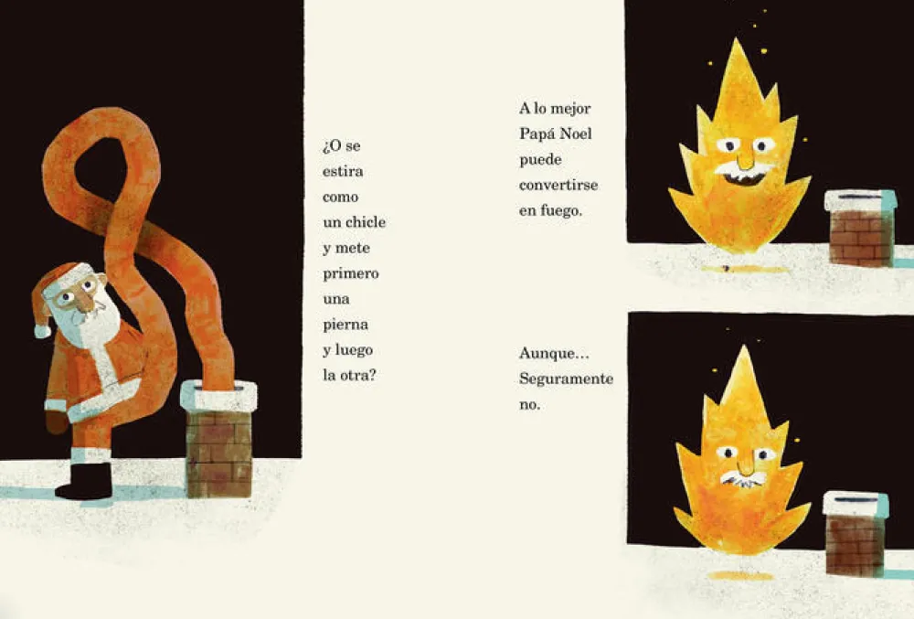 Nubeocho ¿Cómo baja Papá Noel por la chimenea?*Niños Libros De Navidad Para Niños|Álbumes Ilustrados Infantiles