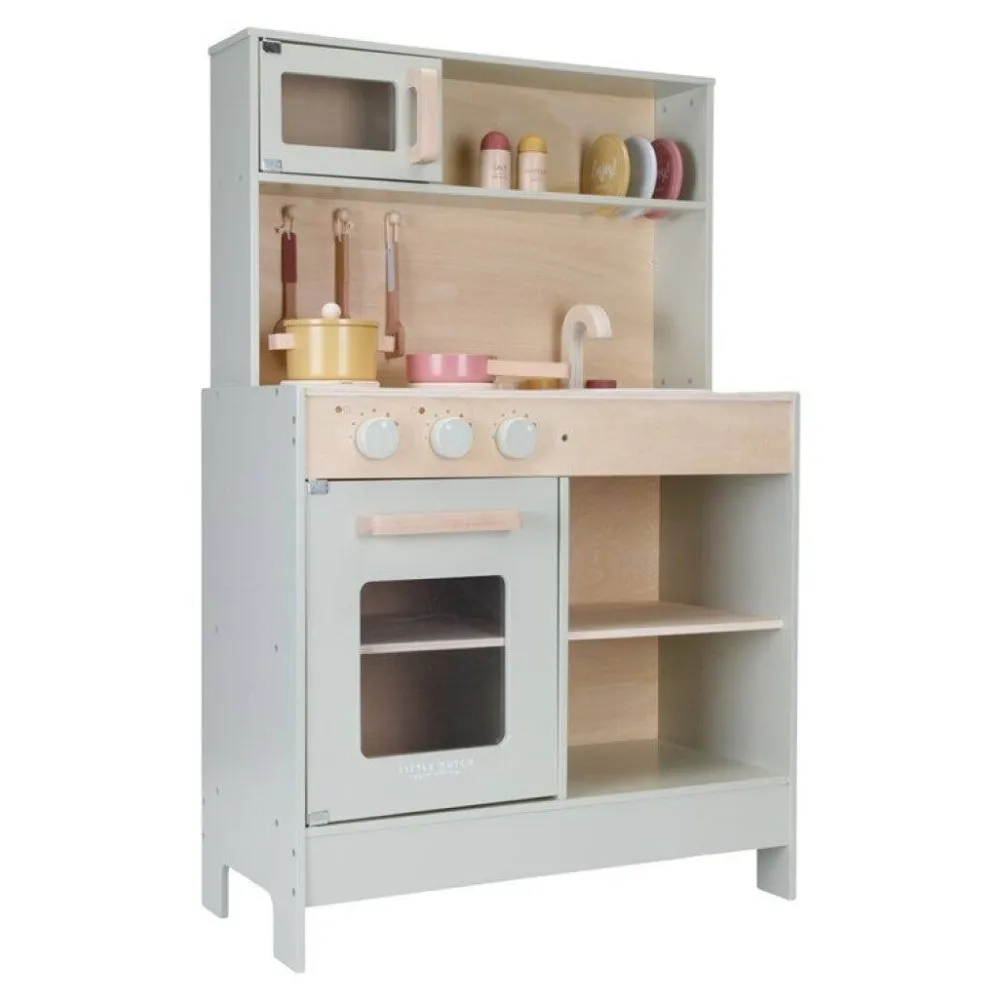Little Dutch Cocina Menta ·*Niños Cocinas De Madera Y Accesorios Juguete|Juguetes Waldorf