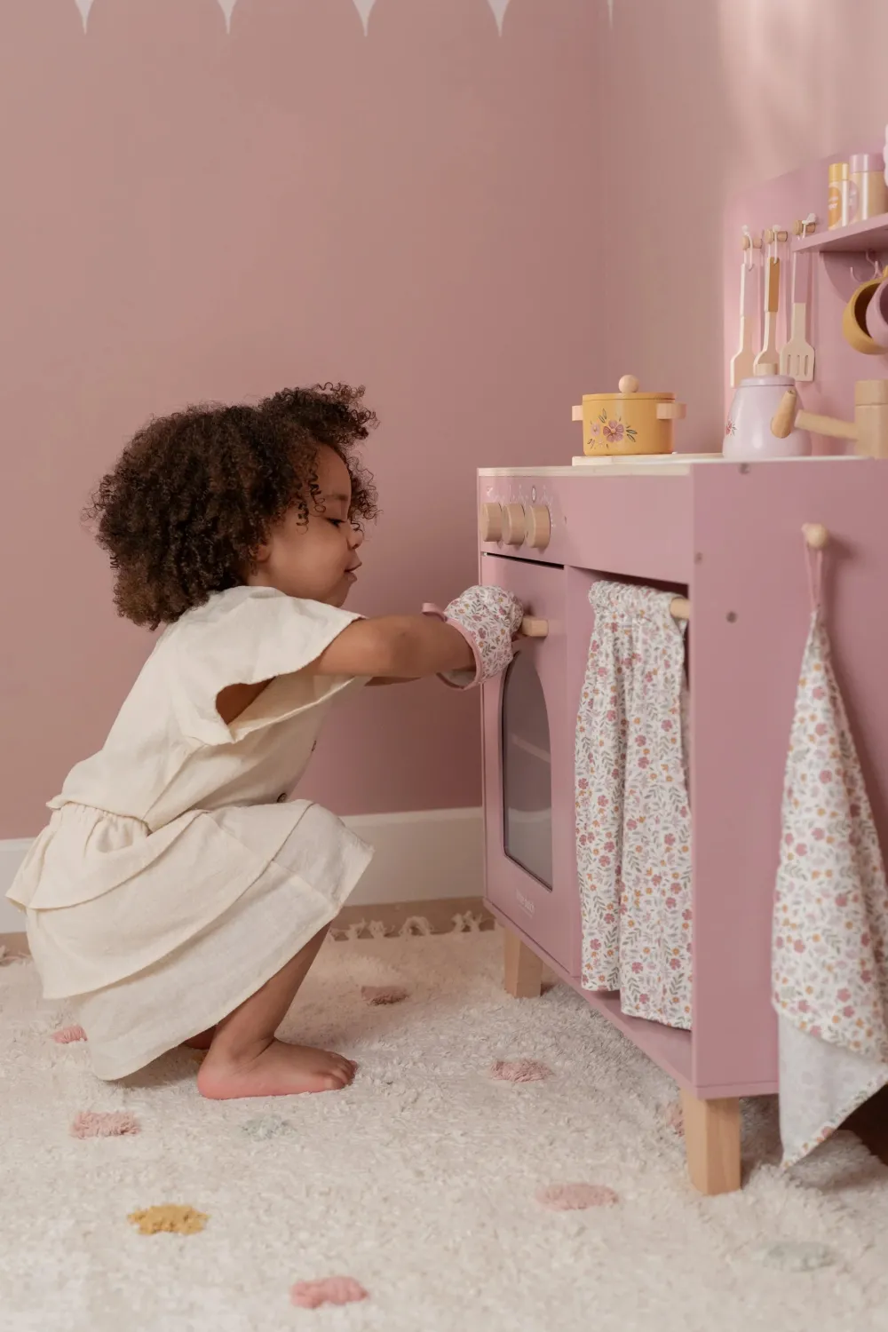 Little Dutch Cocina Rosa FSC ·*Niños Cocinas De Madera Y Accesorios Juguete|Juguetes Waldorf