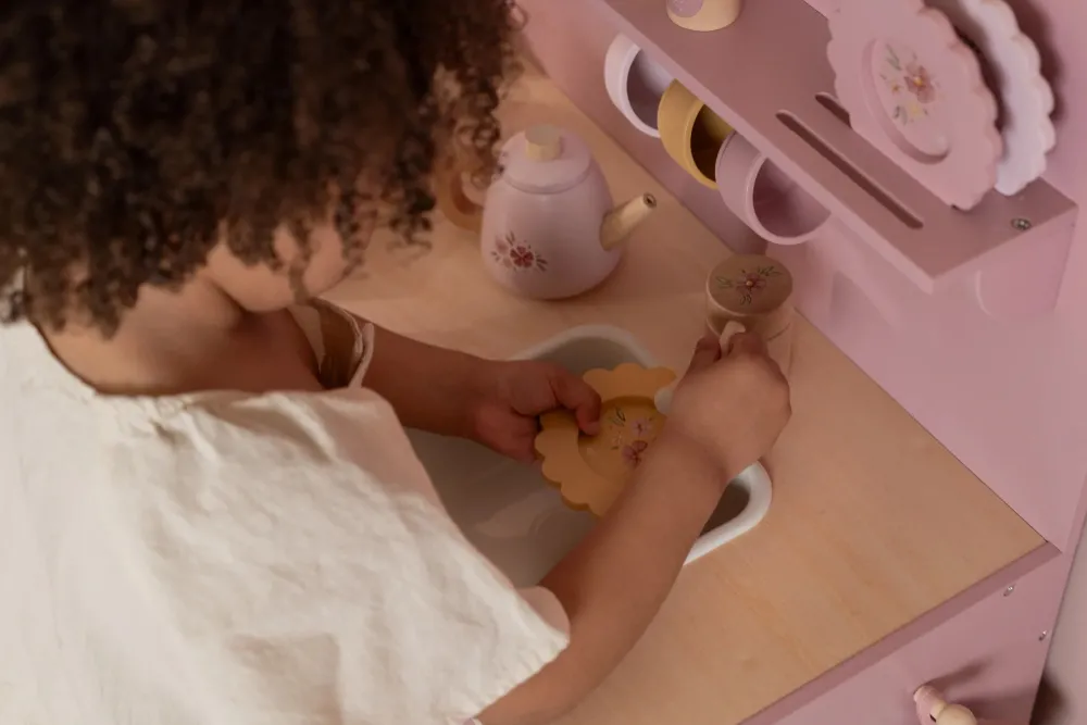 Little Dutch Cocina Rosa FSC ·*Niños Cocinas De Madera Y Accesorios Juguete|Juguetes Waldorf