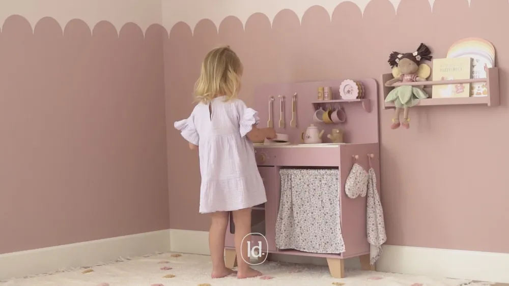 Little Dutch Cocina Rosa FSC ·*Niños Cocinas De Madera Y Accesorios Juguete|Juguetes Waldorf