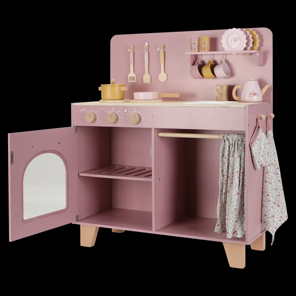 Little Dutch Cocina Rosa FSC ·*Niños Cocinas De Madera Y Accesorios Juguete|Juguetes Waldorf