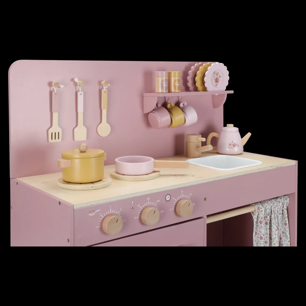 Little Dutch Cocina Rosa FSC ·*Niños Cocinas De Madera Y Accesorios Juguete|Juguetes Waldorf